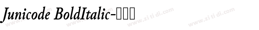 Junicode BoldItalic字体转换